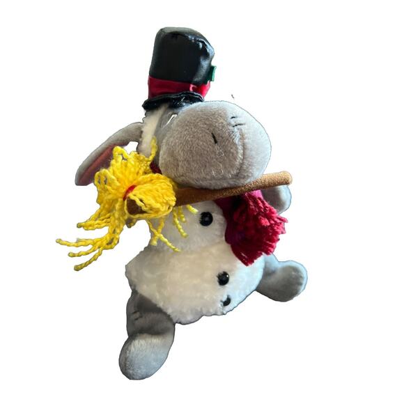 DISNEY World Theme Park Eeyore Snowman Christmas Beanbag Plush 2003 Vintage - Picture 1 of 7